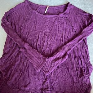 Purple free people long sleeve tunic